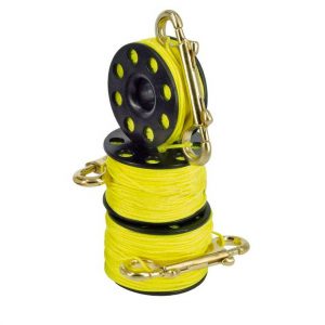 Best Divers Finger Reel Stainless Steel Carabiner 45 m Yellow