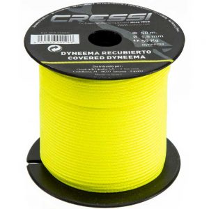 Cressi Dyneema With Cover 1.5 Mm 50 Mts 1.50 mm Yellow
