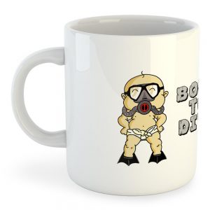 Kruskis Mug Born To Dive 325 ml (11 oz) White