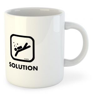 Kruskis Mug Problem Solution Dive 325 ml (11 oz) White