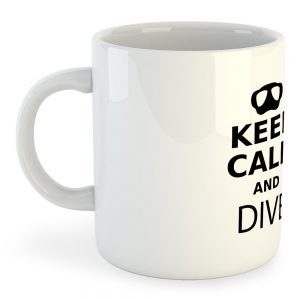 Kruskis Mug Keep Calm And Dive 325 ml (11 oz) White
