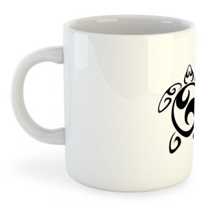 Kruskis Mug Sea Turtle Tribal 325ml 325 ml (11 oz) White