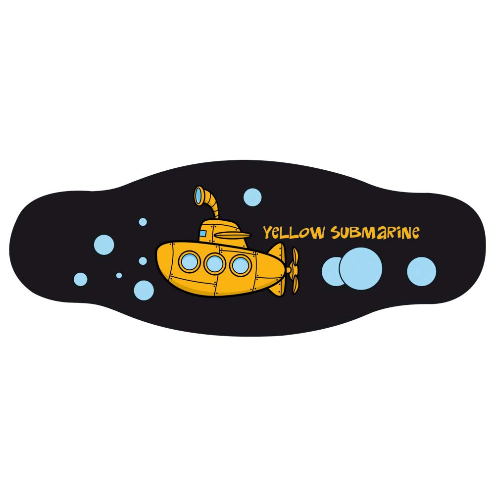 Best Divers Neoprene Mask Strap Yellow Submarine Double Layer One Size