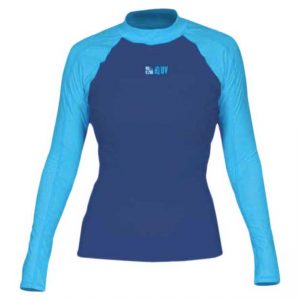 Iq-company Uv 300 Shirt Slim Fit XXL Turquoise / Navy