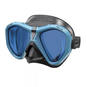 Seacsub Italia Asian Fit Mirrored One Size Black / Metal Light Blue