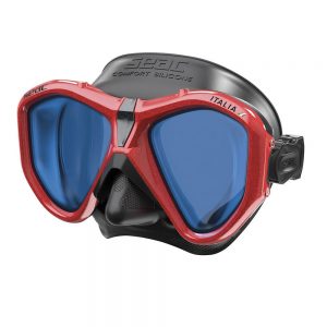 Seacsub Italia Asian Fit Mirrored One Size Black / Metal Red