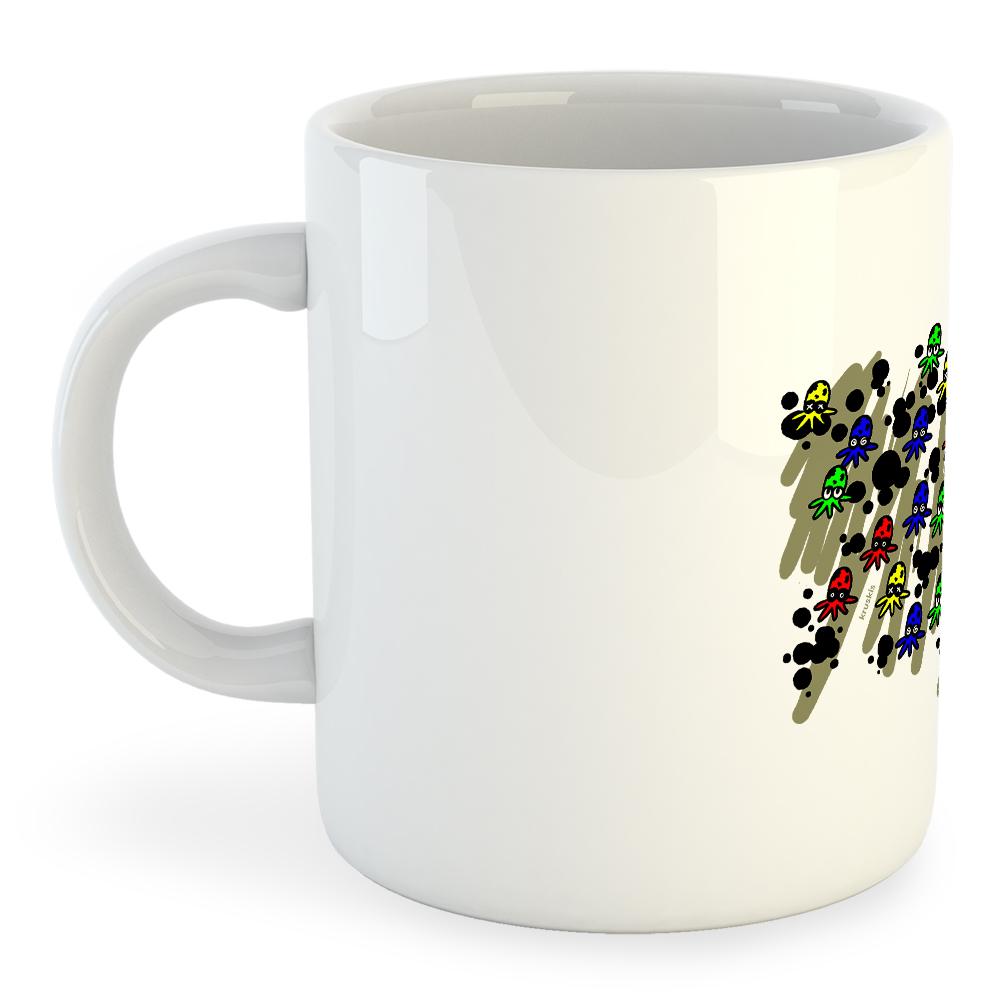 Kruskis Mug Mad Octopus 325 ml (11 oz) White