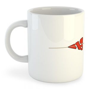 Kruskis Mug Line Marker 325 ml (11 oz) White