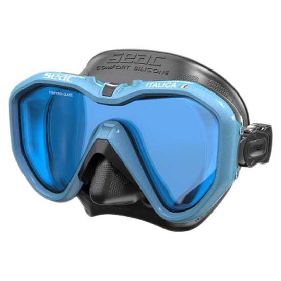 Seacsub Italica Asian Fit Mirrored One Size Black / Metal Blue Clear