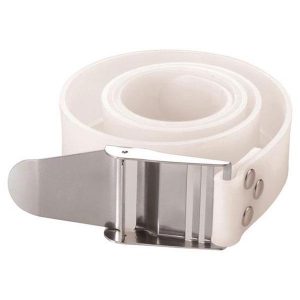 Tecnomar Rubber Belt Inox Buckle One Size White