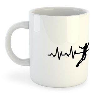 Kruskis Mug Diving Heartbeat 325ml 325 ml (11 oz) White