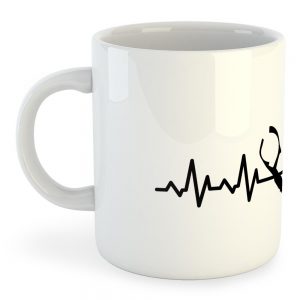 Kruskis Mug Spearfishing Heartbeat 325ml 325 ml (11 oz) White