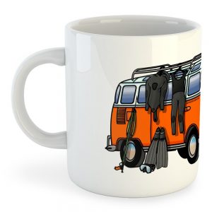 Kruskis Mug Hippie Van Spearfish 325 ml (11 oz) White