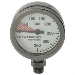 Best Divers Pressure Gauge Head Mineral Glass One Size Black