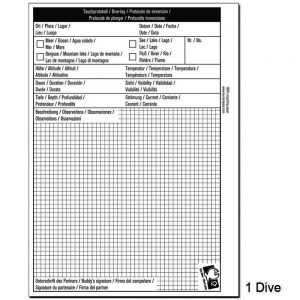 Iq-company Logbook Refill Xs 1 Dive Per Page One Size