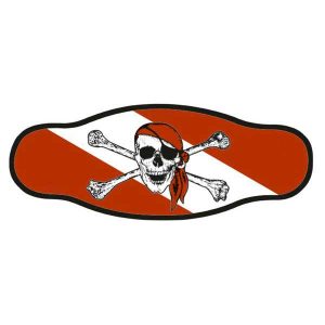 Best Divers Neoprene Mask Band Double Layer One Size Jolly Roger