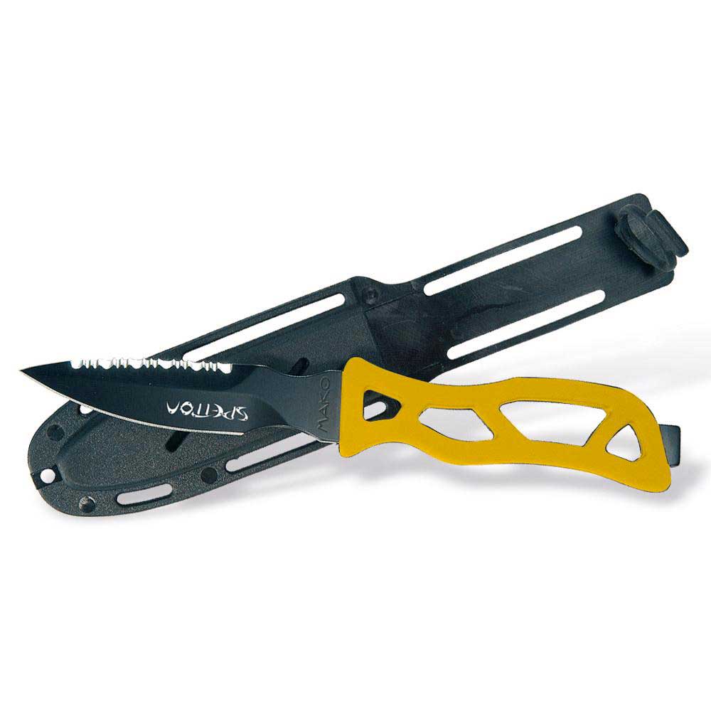 Spetton Mako Knive Black Blade Handle With Cover One Size Yellow