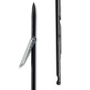 Imersion Tahitian Spear 7 Mm Zinc Coated Milled Heel 170 cm Black