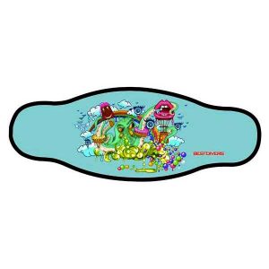 Best Divers Neoprene Mask Strap Double Velcro One Size Pop Art