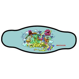 Best Divers Neoprene Mask Strap With Velcro One Size Pop Art